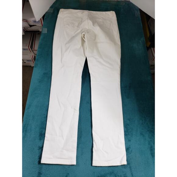 Lilly Pulitzer Jeans Size 12 Womens White Denim Pants Ladies Main Line Straight - Picture 13 of 15